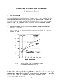 Measurement of the length of lay in stranded ropes