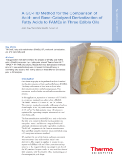 A GC-FID Method for the Comparison of Acid- and Base