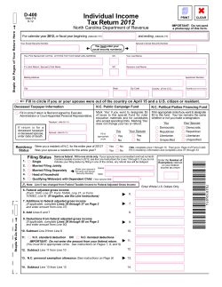 2012 - North Carolina Department of Revenue