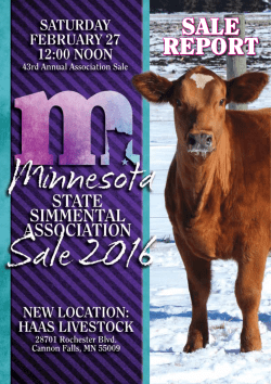 sale report - Minnesota Simmental Association