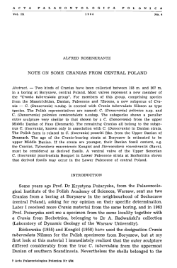 NOTE ON SOME CRANIAS FROM CENTRAL POLAND Some years