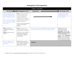 Geometry Standard Progressions