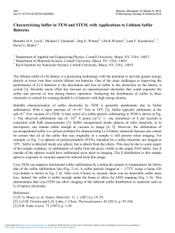 Characterizing Sulfur in TEM and STEM, with Applications to Lithium