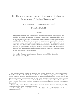 Do Unemployment Benefit Extensions Explain the