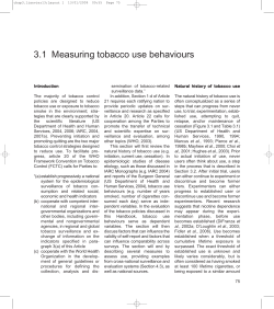3.1 Measuring tobacco use behaviours
