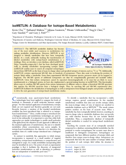 isoMETLIN: A Database for Isotope
