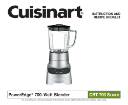 PowerEdge® 700-Watt Blender CBT-700 SERIES