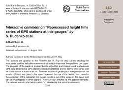 Authors Comment to the Referee Comment by Jim R. Ray