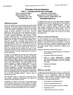 Principles of Survey Research Part 1" Turning Lemons into