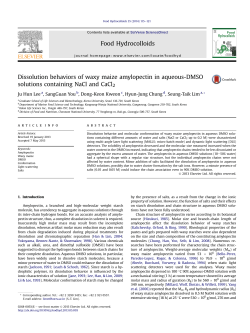 Dissolution behaviors of waxy maize amylopectin in