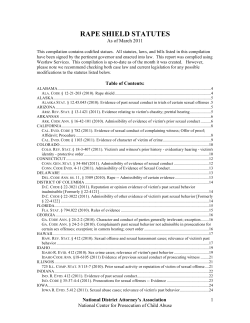 rape shield statutes - National District Attorneys Association