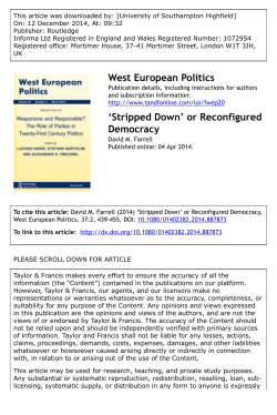 David Farrell - Popular Understandings of Politics in Britain, 1937