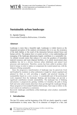 Sustainable urban landscape