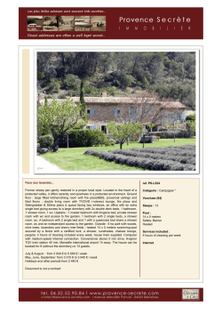 Face aux lavandes... Former sheep pen gently restored in a proper