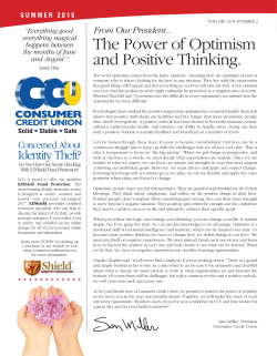 The Power of Optimism and Positive Thinking.