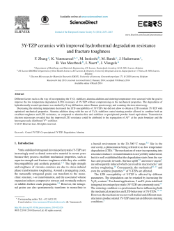 3Y-TZP ceramics with improved hydrothermal degradation