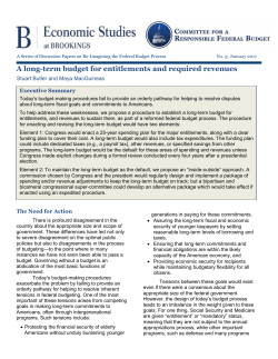 A long-term budget for entitlements and required revenues