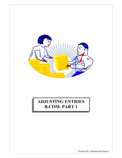 ADJUSTING ENTRIES B.COM. PART 1