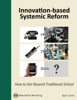 Innovation-based Systemic Reform