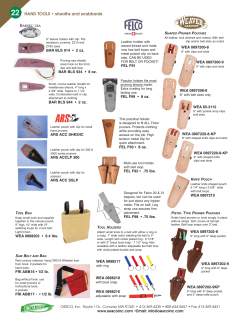 HAND TOOLS • sheaths and scabbards