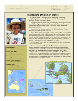 The Roviana of Solomon Islands