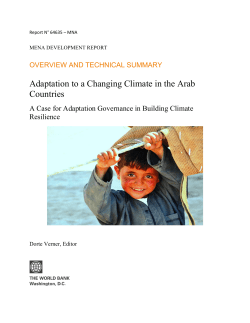 Adaptation to a Changing Climate in the Arab Countries