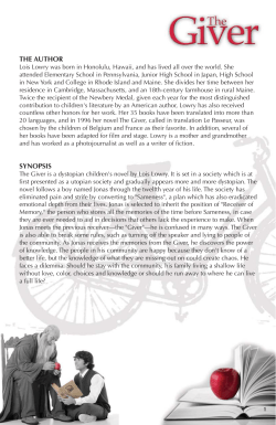 The Giver study guide copy - Corporaci&oacute;n Teatro Latino