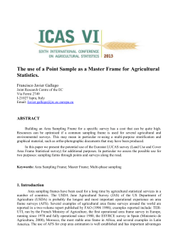 The use of a Point Sample as a Master Frame for Agricultural