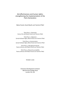 Aid effectiveness and human rights