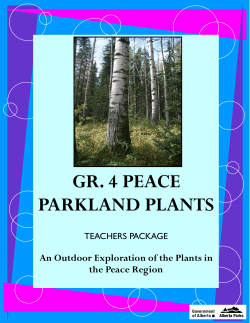 Northwest Parks - Peace Parkland Plants - Teachers