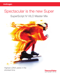 Invitrogen SuperScript IV VILO Master Mix Brochure