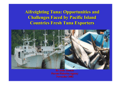Airfreighting Tuna - Pacific Economic Cooperation Council
