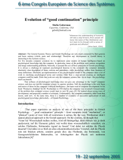 Evolution of &ldquo;good continuation&rdquo; principle - Res