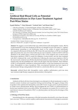 Artificial Red Blood Cells as Potential Photosensitizers in Dye Laser