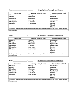 OG Spelling List 3
