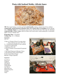 Pasta with Seafood Medley Alfredo Sauce