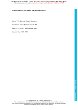 Developmental origin of lung macrophage diversity