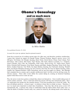 Obama`s Genealogy