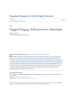 Engaged Pedagogy: Reflections from a Barriologist