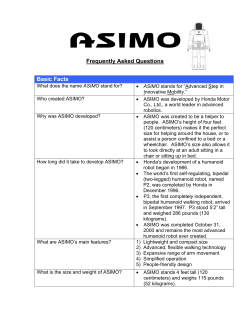 Frequently Asked Questions about ASIMO