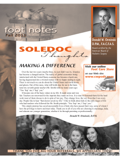 Read Fall Edition 2011 - Central Washington Podiatry