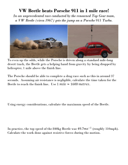 VW Beetle beats Porsche 911 in 1 mile race!