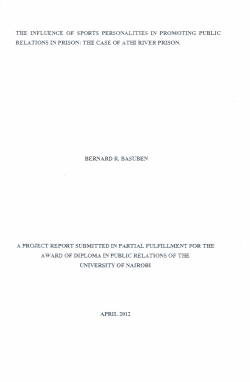 the influence of sports personalities in promoting public relations in