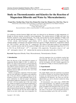 Study on Thermodynamics and Kinetics for the Reaction of