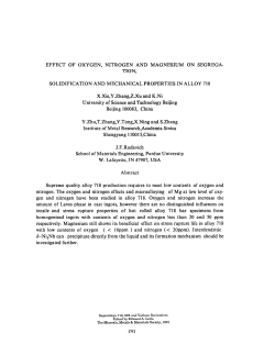 Effect of Oxygen, Nitrogen and Magnesium on Segregation