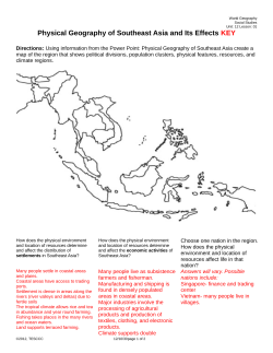 Physical Geography of Southeast Asia and Its