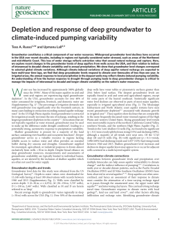 Depletion and response of deep groundwater to climate