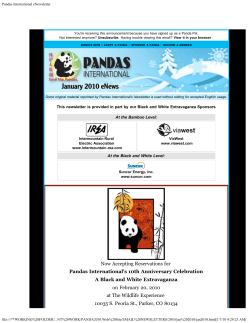 January 2010 - Pandas International