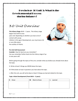 Psychology 30 Unit 3: What is the Developmental Process during