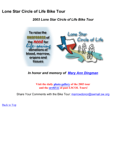 2003 Lone Star Circle of Life Bike Tour